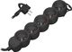 Orno Przedłużacz 5-krotny 2P+Z, 3m H05VV-F 3x1,0mm?, Imax=10A, płaska wtyczka, czarny 1