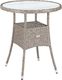 WideShop STÓŁ OKRĄGŁY POLIRATTAN OGRODOWY KREMOWY 60 CM 1