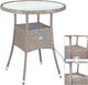 WideShop STÓŁ OKRĄGŁY POLIRATTAN OGRODOWY KREMOWY 60 CM 6