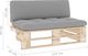 vidaXL Ogrodowa sofa środkowa z palet, impregnowane drewno sosnowe 6