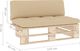 vidaXL Ogrodowa sofa środkowa z palet, impregnowane drewno sosnowe 6