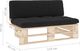 vidaXL Ogrodowa sofa środkowa z palet, impregnowane drewno sosnowe 6
