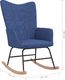 vidaXL Fotel bujany, niebieski, tapicerowany tkaniną 7