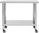 vidaXL Kuchenny stół roboczy na kółkach, 100x45x85 cm, stal nierdzewna 3