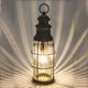 Lampa stołowa Vilde Lampion led lampa latarnia latarenka stołowa metalowa brązowa loft 38 cm 2