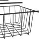 Vilde Kosz koszyk podwieszany pod półkę organizer czarny metalowy loft 27,5 cm 8