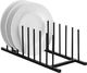 Home Styling Collection Organizer stojak na talerze pokrywki metalowy czarny loft 34,5x12,5 cm 1