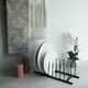 Home Styling Collection Organizer stojak na talerze pokrywki metalowy czarny loft 34,5x12,5 cm 1