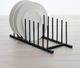 Home Styling Collection Organizer stojak na talerze pokrywki metalowy czarny loft 34,5x12,5 cm 6