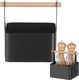Hendi Organizer koszyk stołowy na przyprawy z drewnianą rączką 17x13x16 cm - Hendi 427057 Organizer koszyk stołowy na przyprawy z drewnianą rączką 17x13x16 cm - Hendi 427057 1