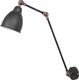 Kinkiet Beliani Lampa ścienna czarno-miedziana MISSISSIPPI L 1