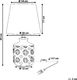 Lampa stołowa Shumee Lampka nocna ceramiczna beżowa ROSANNA 9