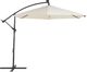 Beliani Parasol ogrodowy LED 285 cm beżowy CORVAL 1
