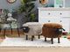 Beliani Pufa zwierzak ze schowkiem brązowa SHEEP 2