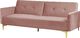 Shumee Sofa rozkładana welurowa różowa LUCAN 3