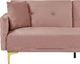 Shumee Sofa rozkładana welurowa różowa LUCAN 6