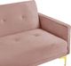 Shumee Sofa rozkładana welurowa różowa LUCAN 7