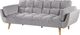 Beliani Sofa rozkładana welurowa szara ASBY 3