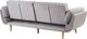 Beliani Sofa rozkładana welurowa szara ASBY 6