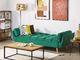 Shumee Sofa rozkładana welurowa zielona ASBY 2
