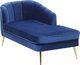Shumee Szezlong welurowy lewostronny ciemnoniebieski ALLIER 2