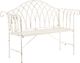 Shumee Ławka ogrodowa 130 cm biała MILAZZO 3