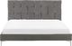 Shumee Łóżko welurowe 140 x 200 cm szare AMBERT 2
