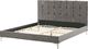 Shumee Łóżko welurowe 140 x 200 cm szare AMBERT 3