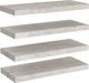 vidaXL Półki ścienne, 4 szt., szarość betonu, 60 x 23,5 x 3,8 cm, MDF 2