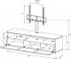 Sonorous Stolik RTV z uchwytem ST261T-BLK-BLK-BW 1