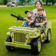 Import SUPER-TOYS WIELKI WOJSKOWY Samochód na akumulator 4x4 3osobowy autko 12V 23