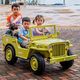 Import SUPER-TOYS WIELKI WOJSKOWY Samochód na akumulator 4x4 3osobowy autko 12V 27