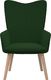 vidaXL Fotel, ciemnozielony, obity aksamitem 3