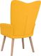 vidaXL Fotel, musztardowy, obity aksamitem 5