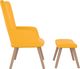 vidaXL Fotel z podnóżkiem, musztardowy, obity aksamitem 4