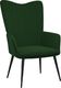 vidaXL Fotel, ciemnozielony, obity aksamitem 1