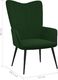 vidaXL Fotel, ciemnozielony, obity aksamitem 7