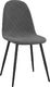 vidaXL Krzesła stołowe, 4 szt., ciemnoszare, obite aksamitem 4