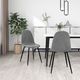 vidaXL Krzesła stołowe, 2 szt., jasnoszare, obite aksamitem 1