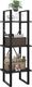 vidaXL 3-poziomowy regał na książki, szary, 40x30x105 cm, płyta 6