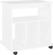 vidaXL Szafka na kółkach, biała, 60x45x60 cm, płyta wiórowa 2