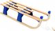 vidaXL Sanki drewniane składane 110 cm niebieskie 1