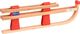 vidaXL Sanki drewniane z oparciem składane 119 cm czerwone 6