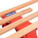 vidaXL Sanki drewniane z oparciem składane 119 cm czerwone 8