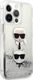 Karl Lagerfeld Etui Karl Lagerfeld KLHCP13XKICGLS Apple iPhone 13 Pro Max srebrny/silver hardcase Liquid Glitter Karl&Choupette Head 4