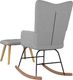 vidaXL Fotel bujany z podnóżkiem, jasnoszary, obity tkaniną 4
