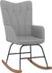vidaXL Fotel bujany z podnóżkiem, jasnoszary, obity tkaniną 5
