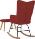 vidaXL Fotel bujany z podnóżkiem, winna czerwień, obity tkaniną 4