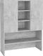vidaXL Szafka na pralkę, szarość betonu, 70,5x25,5x90 cm 1