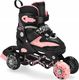 Rolki Spokey Quattro 4w1 z wymienną płozą regulowane różowe r. 34-37 5